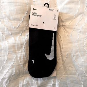 Nike Multiplier Running No-Show Socks (x2)